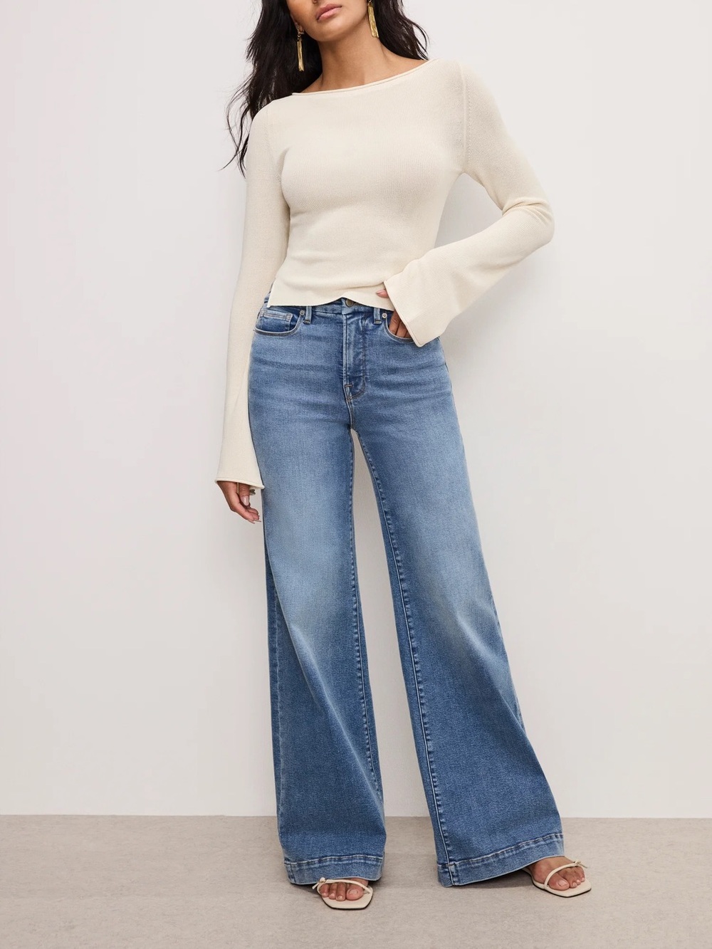 NWT Good American Good Waist Palazzo Size 18